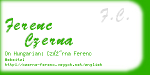 ferenc czerna business card
